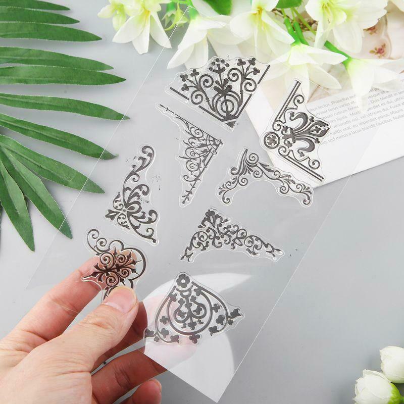 Corner Silicone Clear Seal Stamp DIY Scrapbooking Embossing Photo Album Decor