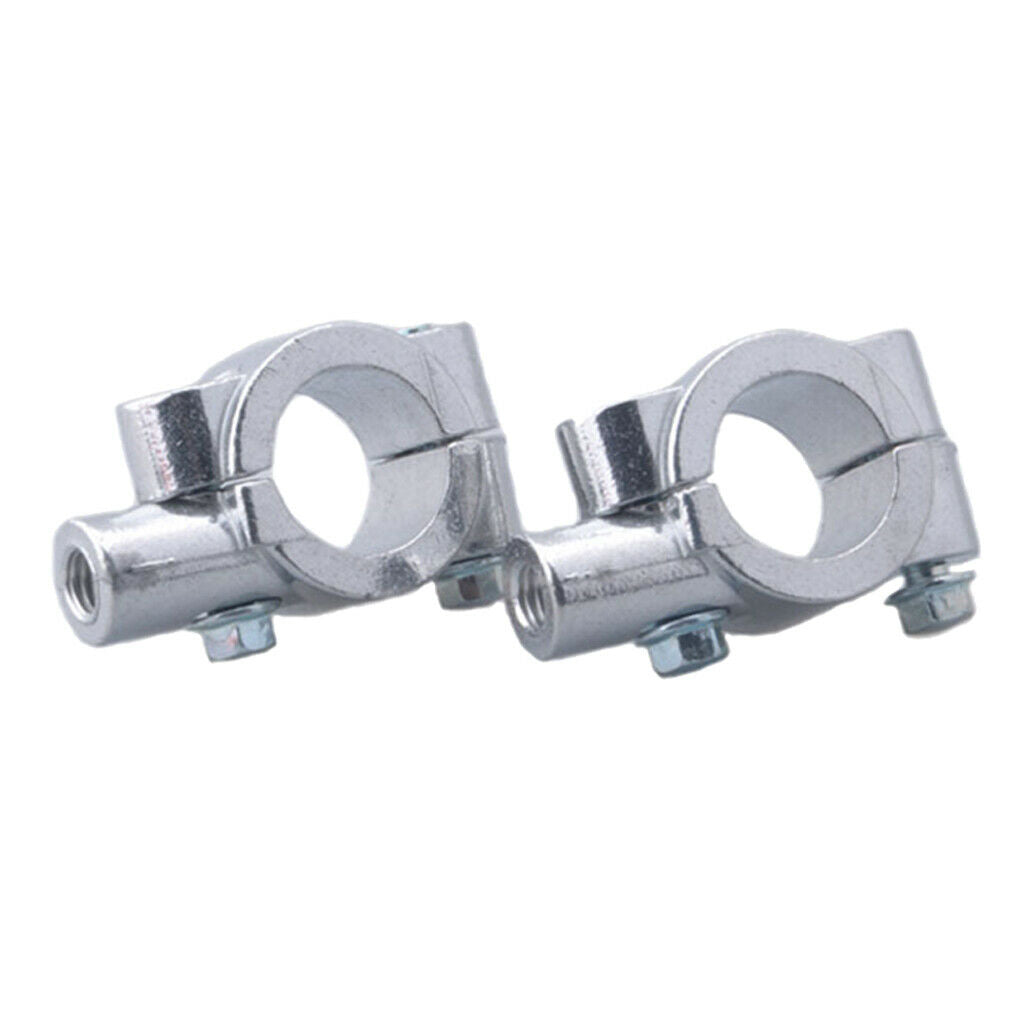 Motorcycle Scooter 7/8" Handlebar Mirror Mounting Clamp Bracket 10mm
