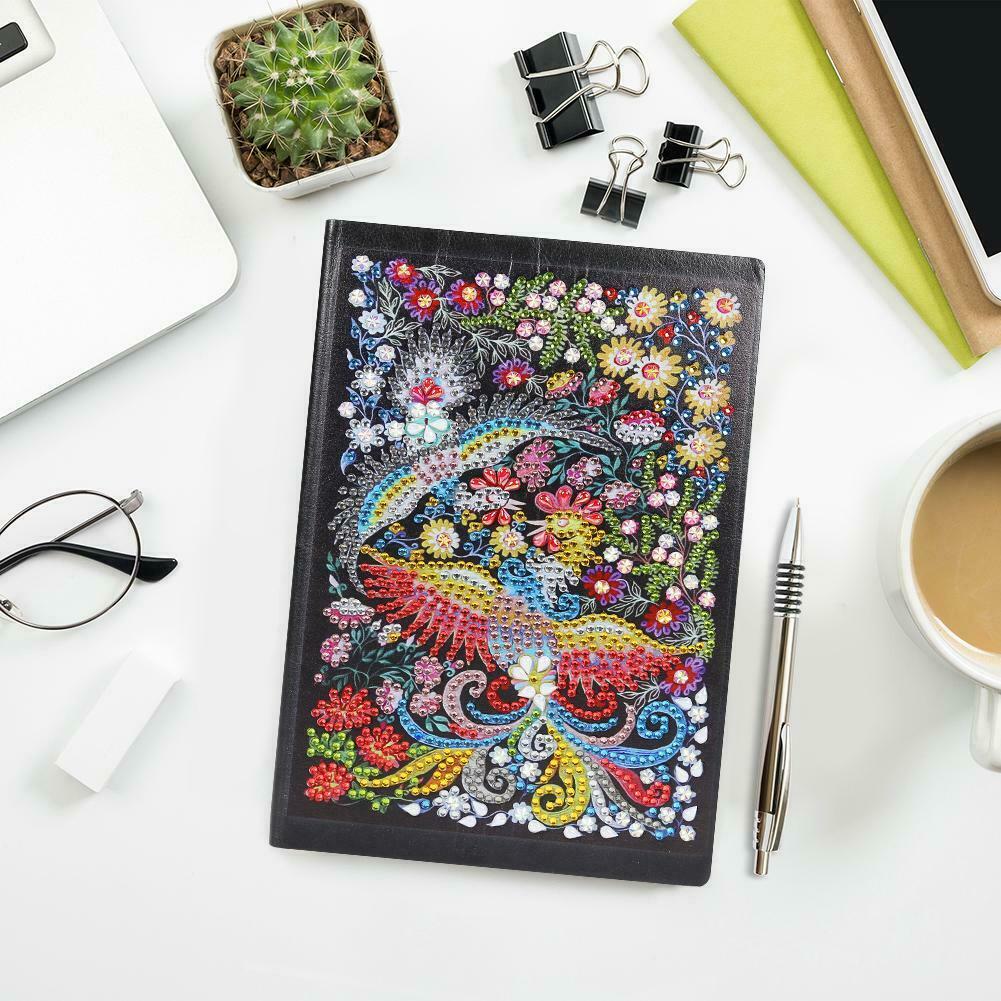 DIY Phoenix Special Shaped Diamond Painting 50 Pages A5 Notepad Notebook @