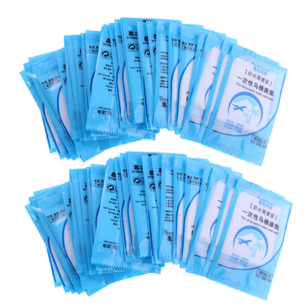 2X 50 Pieces Travel Waterproof Toilet Seat Paper Covers Disposable Sanitary