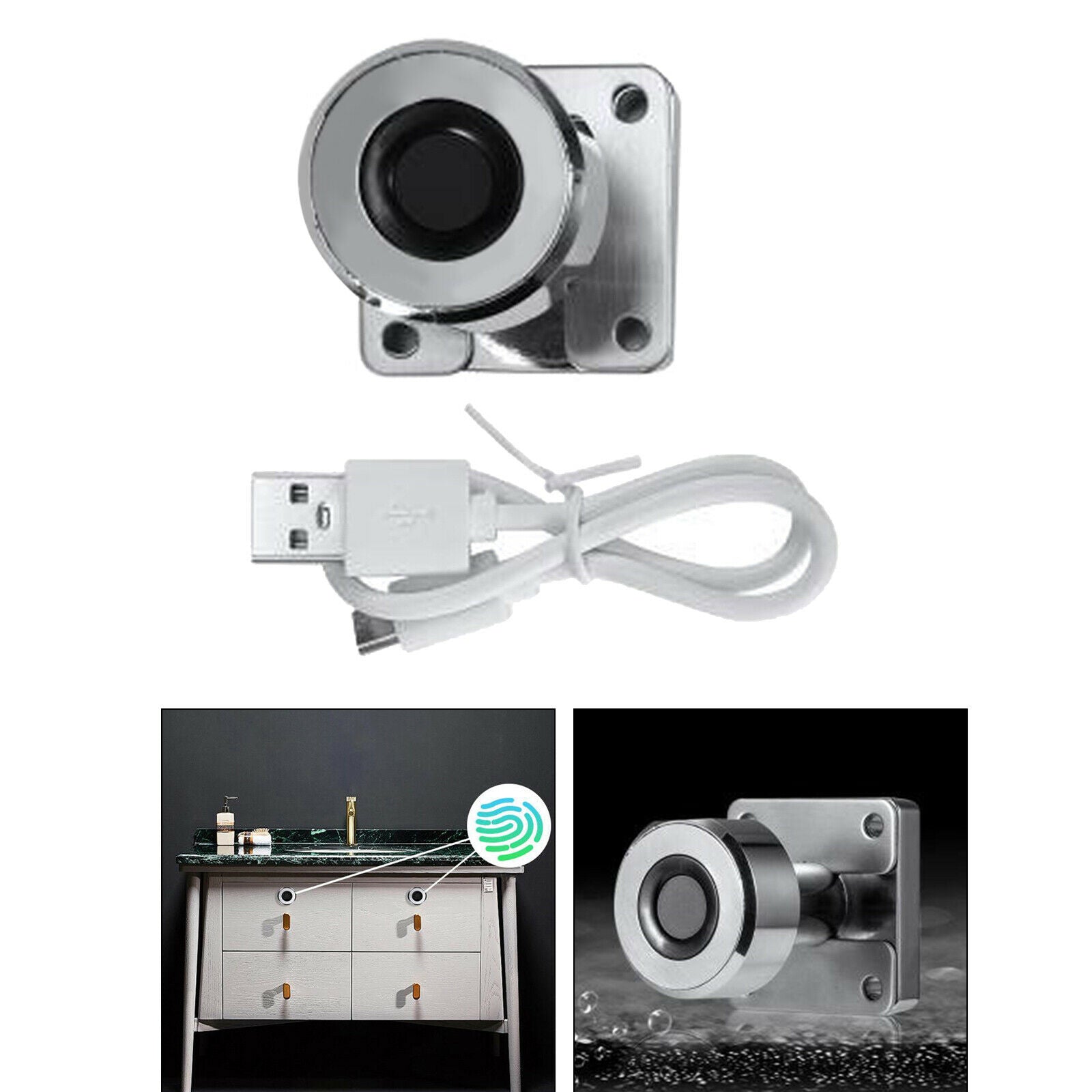 Smart Drawer Fingerprint Lock Keyless Safe LOCK File  Box Wardrobe Lock