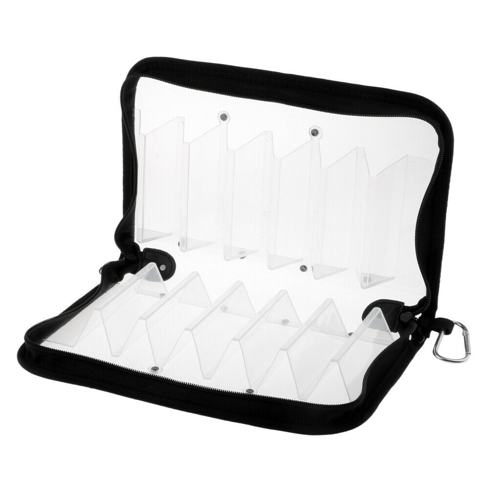Waterproof Squid Jigs Bag Tackle Fishing Both Side Storage 12 Compartment
