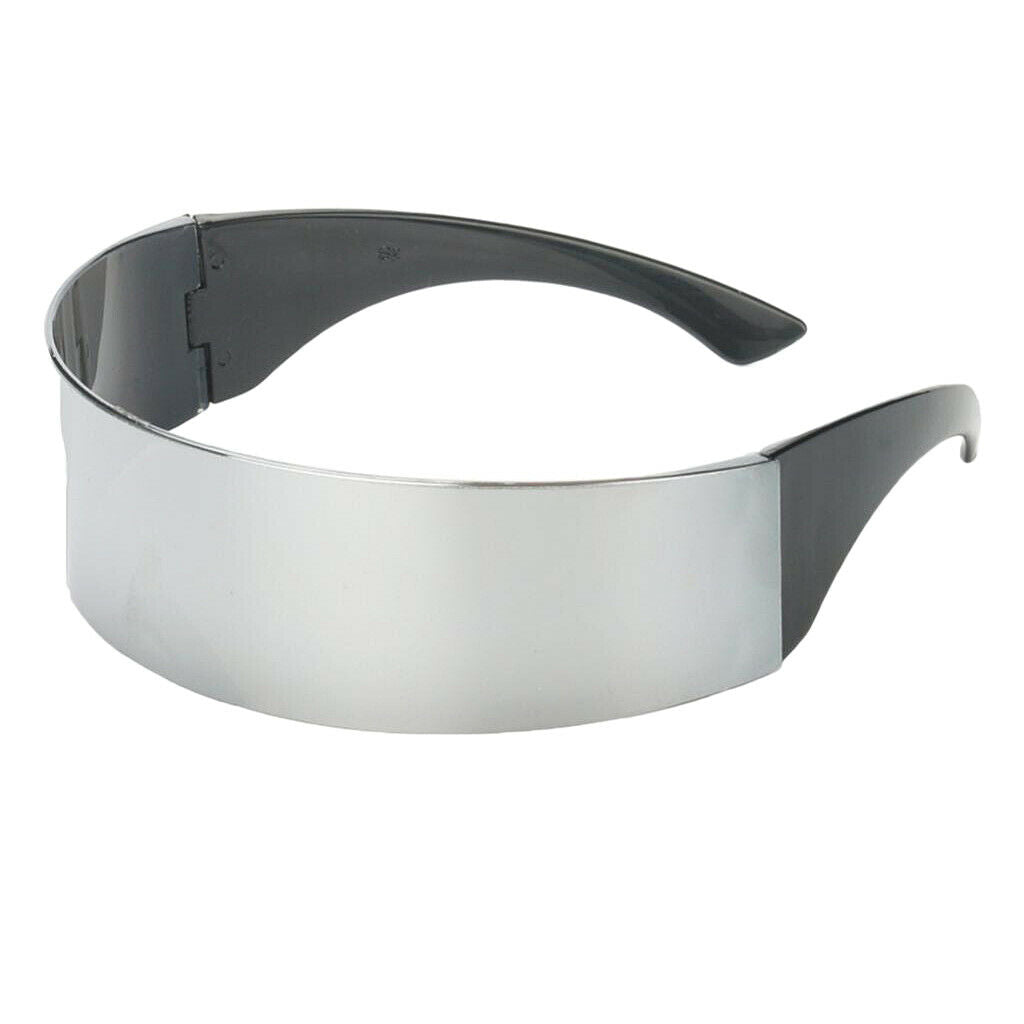 Novelty Space Robot Glasses Party Rave Costume Futuristic Shield Sunglasses