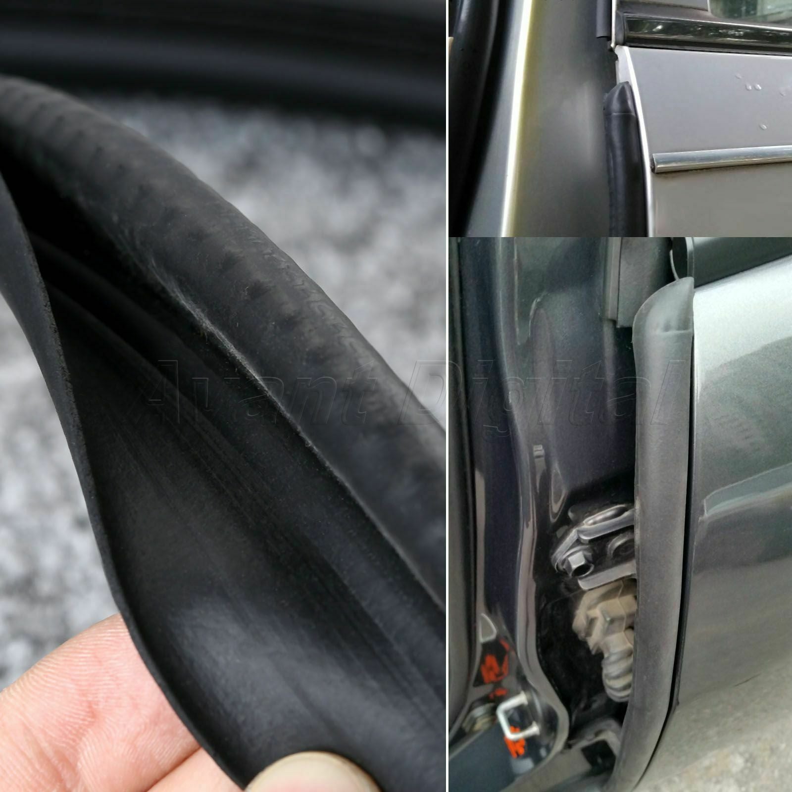 2Pc 0.8m B Pillar Rubber Seal Strip Decorate Weather strip Hollow For Car Truck