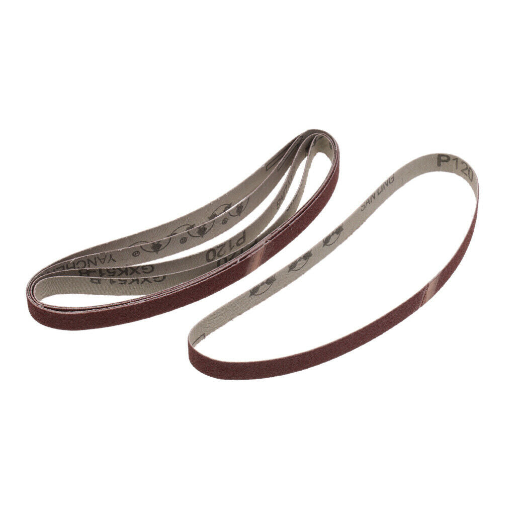 10 Pieces 457x13mm 120# Aluminum Oxide Grit Metal Sanding Belts Sandpaper