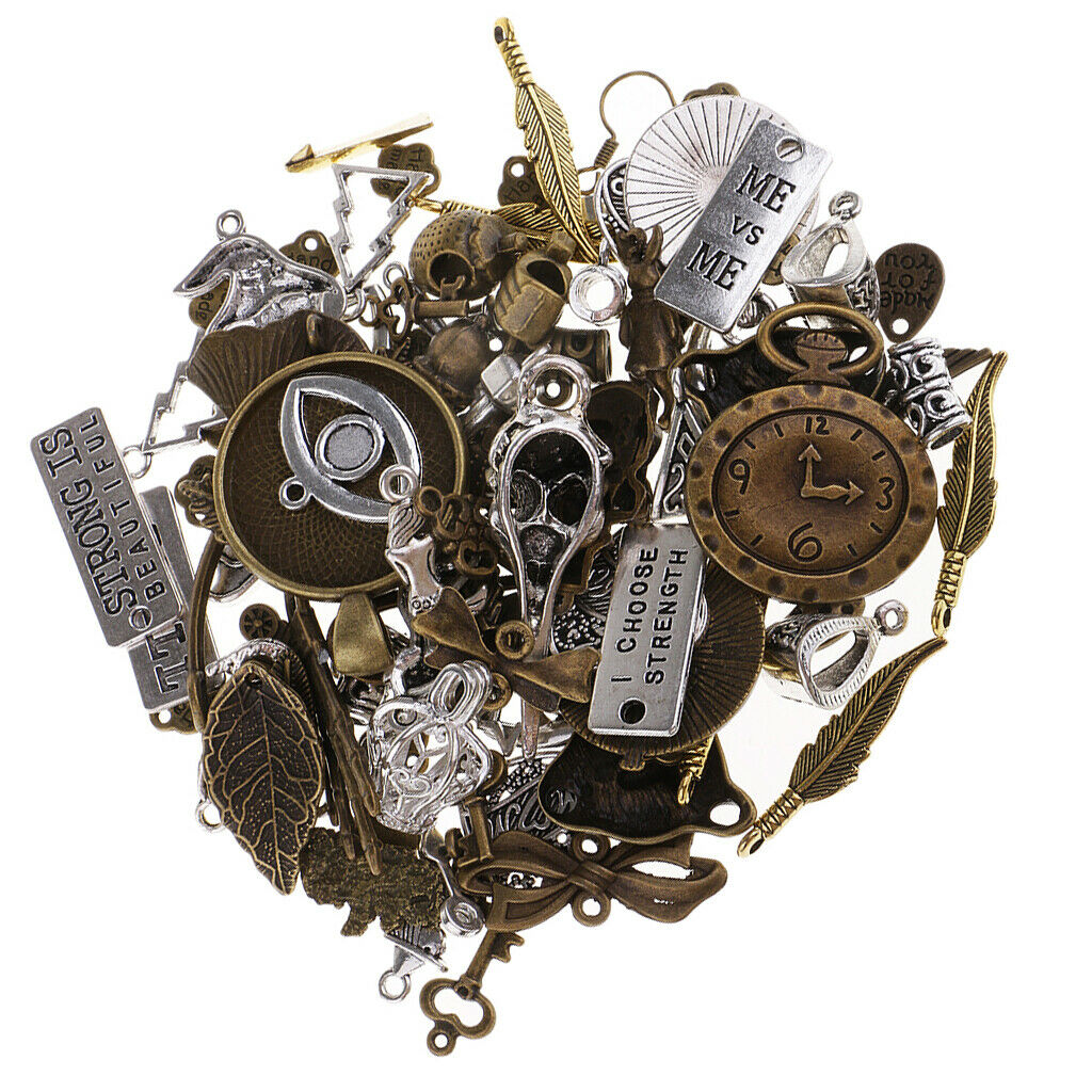 100g Charms Jewelry Making Accessories Steampunk Bead Pendants Wedding Party