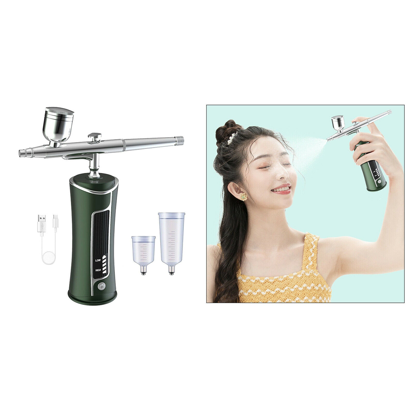 Cordless Airbrush Kit, Portable Handheld Air Compressor Eraser Tool