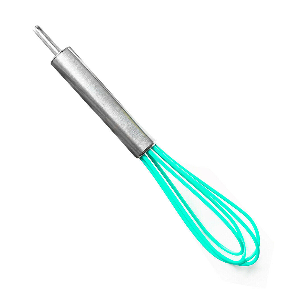 Nonstick Silicone Whisk with Stainless Steel Handle for Blending Whisking