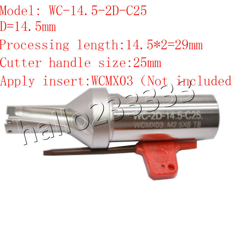 WPD145-C25-2D U drill /indexable drill/Φ 14.5mm C25-2D For WCMX030208 insert