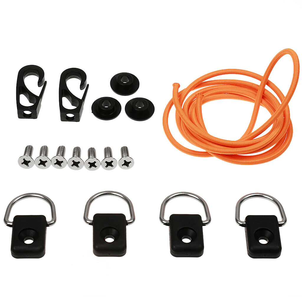 1 X Elastic String + 2 X Hooks + 4 X Kayak D  + 3 X Round