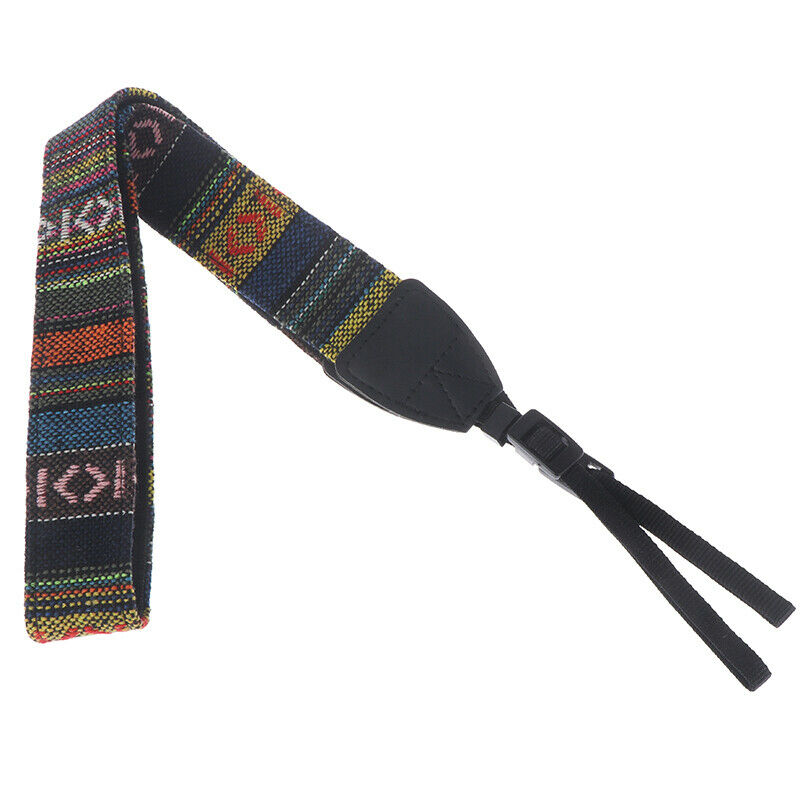 Retro Style Colorful Pattern Camera Shoulder Neck Sling Hand Strap for Cam x Ad
