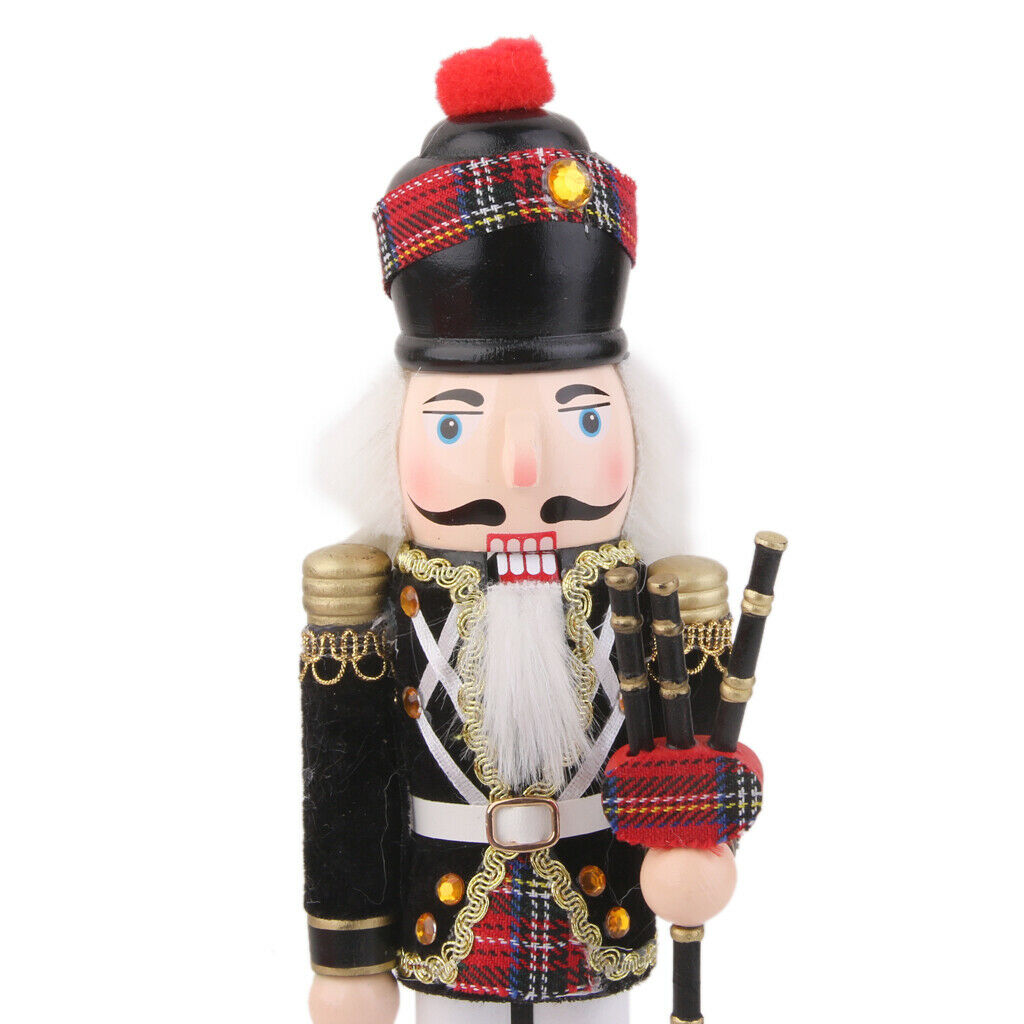 Wooden solider Bagpipes Soldier Home Table Ornament Kids Christmas Gift