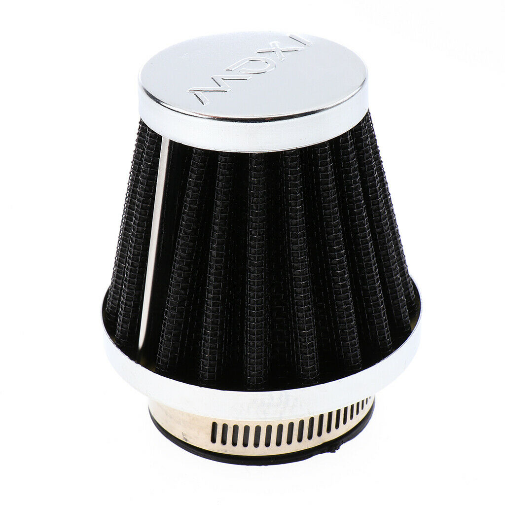 Universal Motorcycle Dirt Bike ATV Air Intake Filter Cleaner Black  46mm