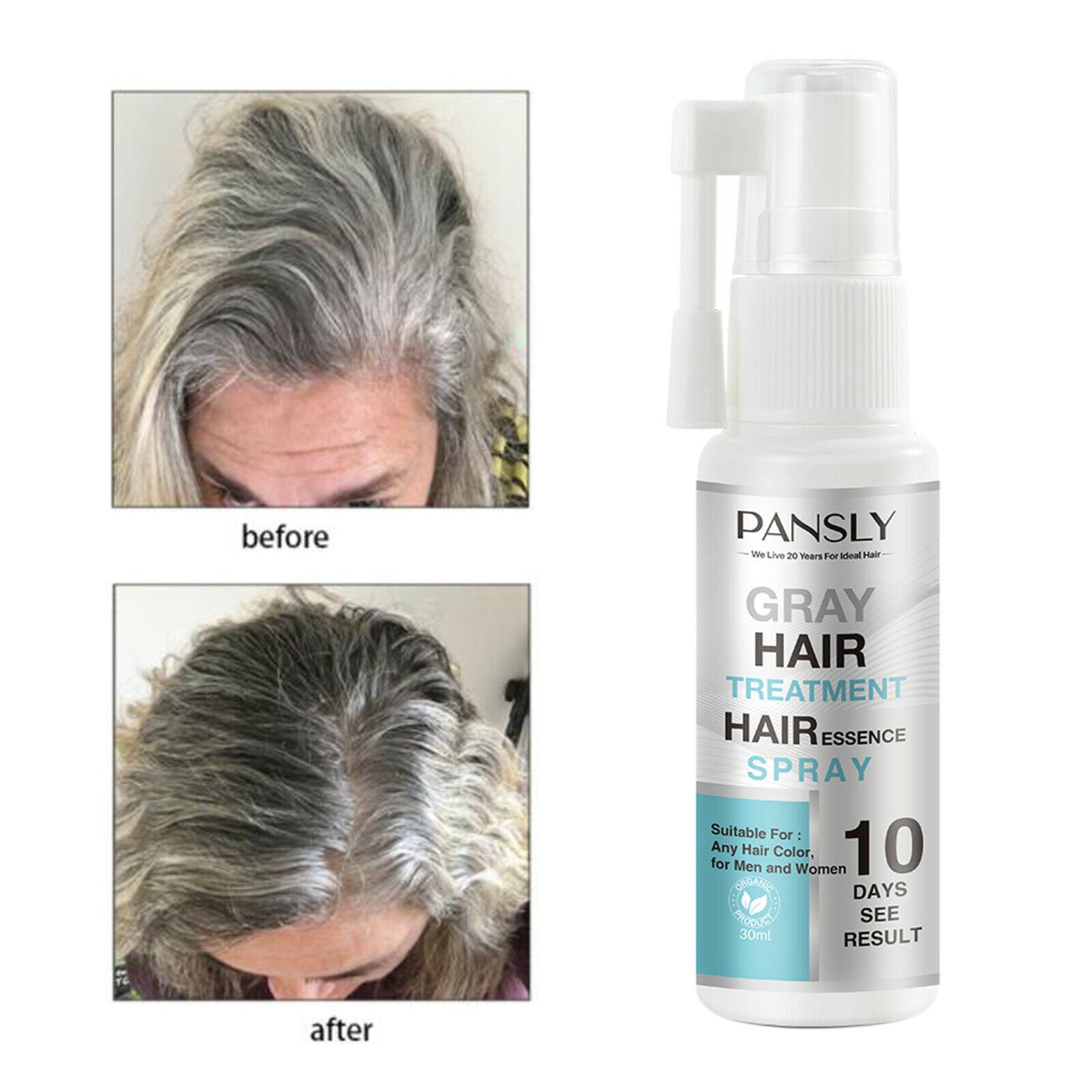 Herbal Cure White Hair Treatment Liquid Spray Change Nourishes Repairs