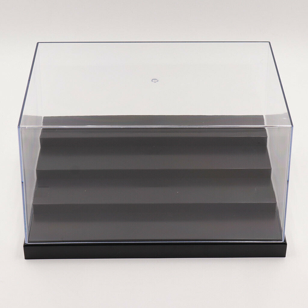 Acrylic Anti-dust 4 Steps Show Case with Balck Base fit for Anime Figures