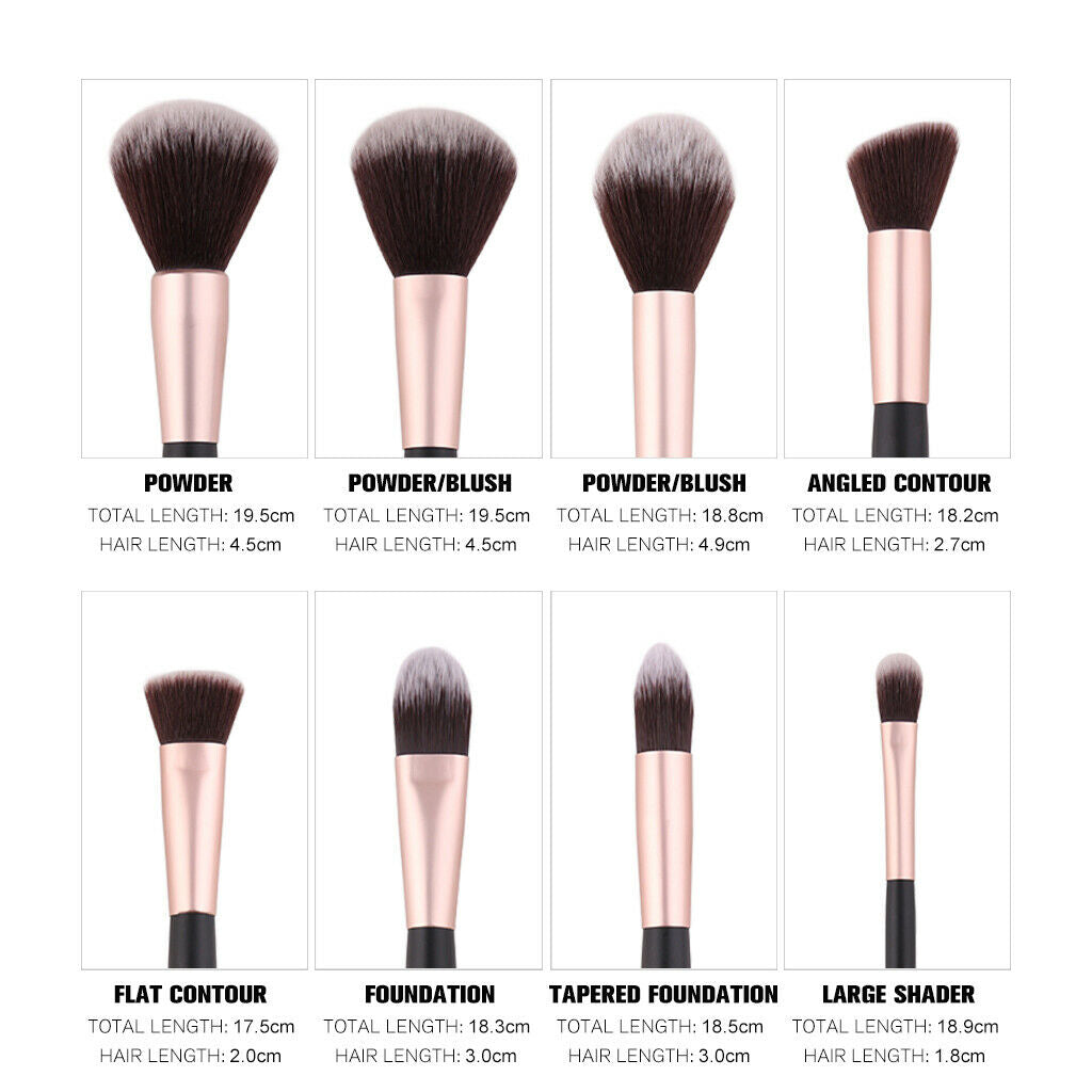 16 Pcs Kabuki Makeup Cosmetic Brush Set Professional Face Eye Tool Kit W/Bag
