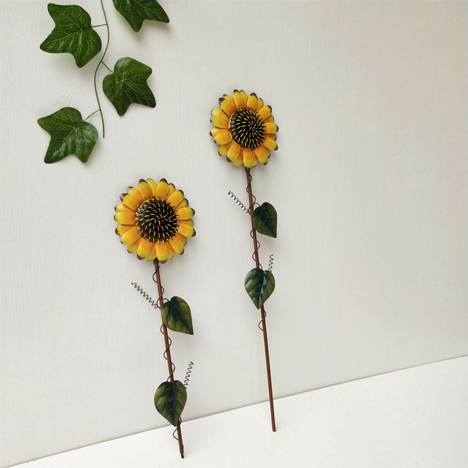 Sunflower Stake Flower Yard Stake Metal Iron Garden Decoration Ornaments Art