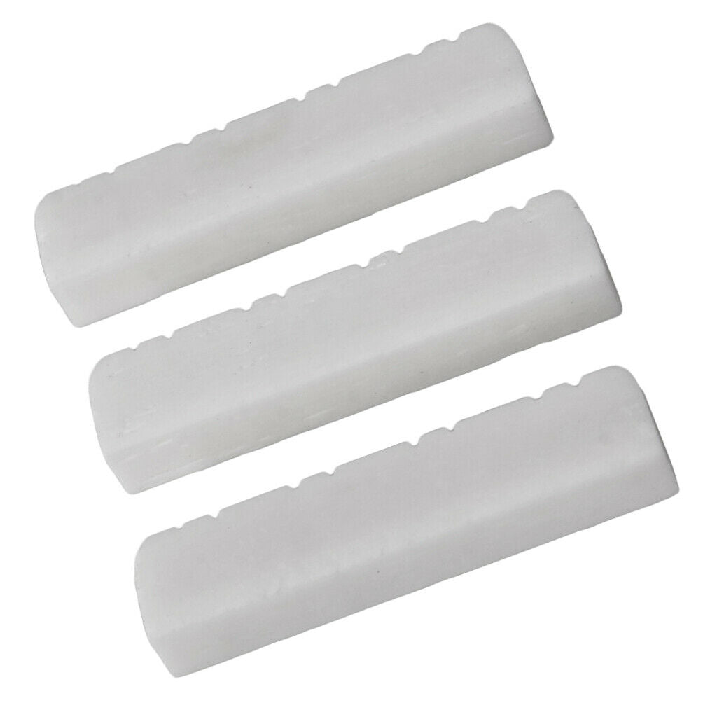 Set of 3 Plastic Slotted Saddle And Nut for Mandolin