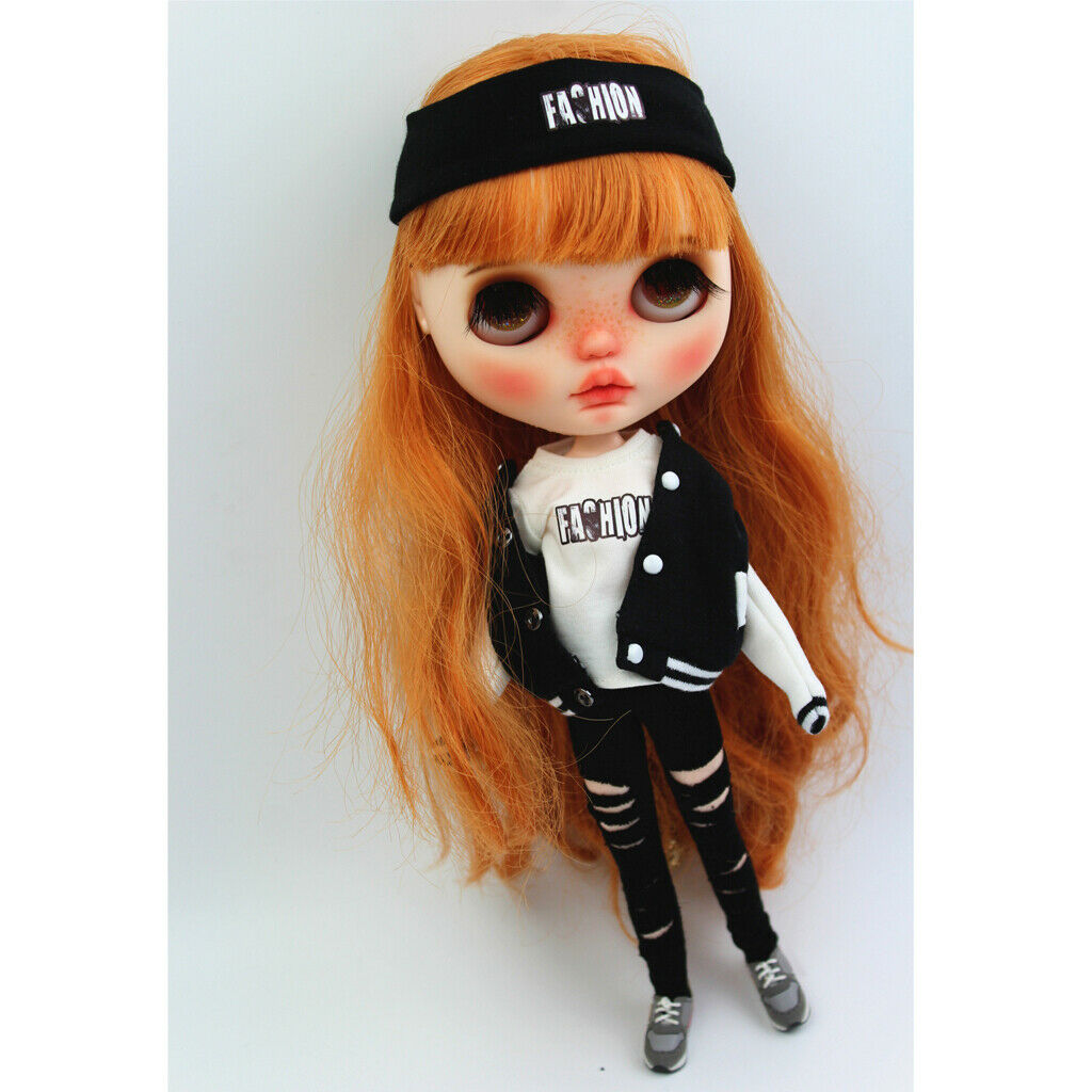1/6 Cute Long Sleeve Pullover & Ripped Pants Casual Clothes Suit for 12