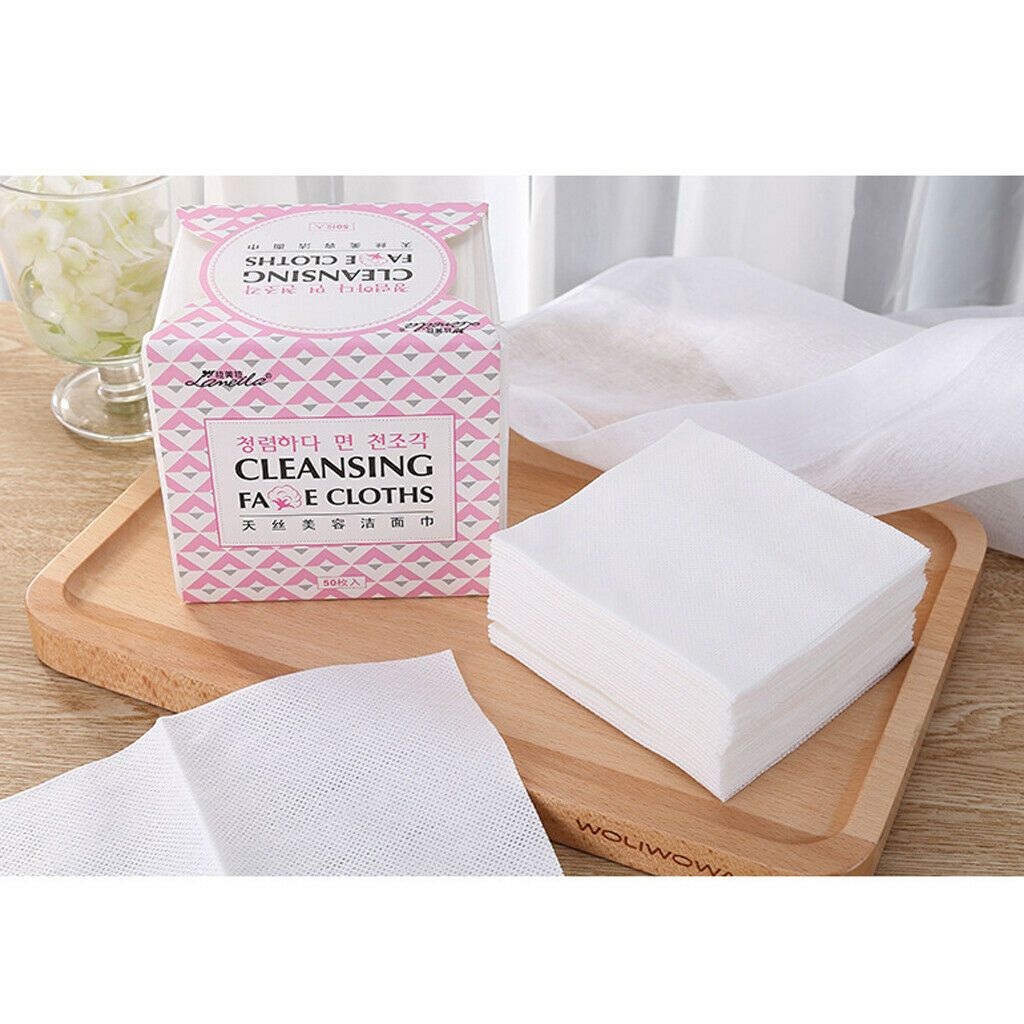 50 Sheets Cotton Pads Cosmetic Makeup Facial Remover Nail Art Cleansing Wipe