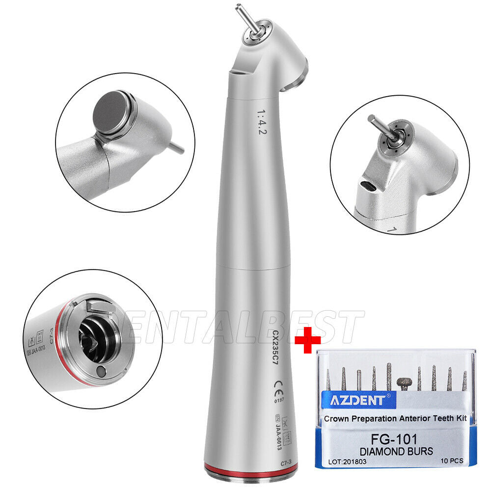 Dental 1:4.2 45 Degree Fiber Optic Contra Angle COXO Electric Surgical Handpiece