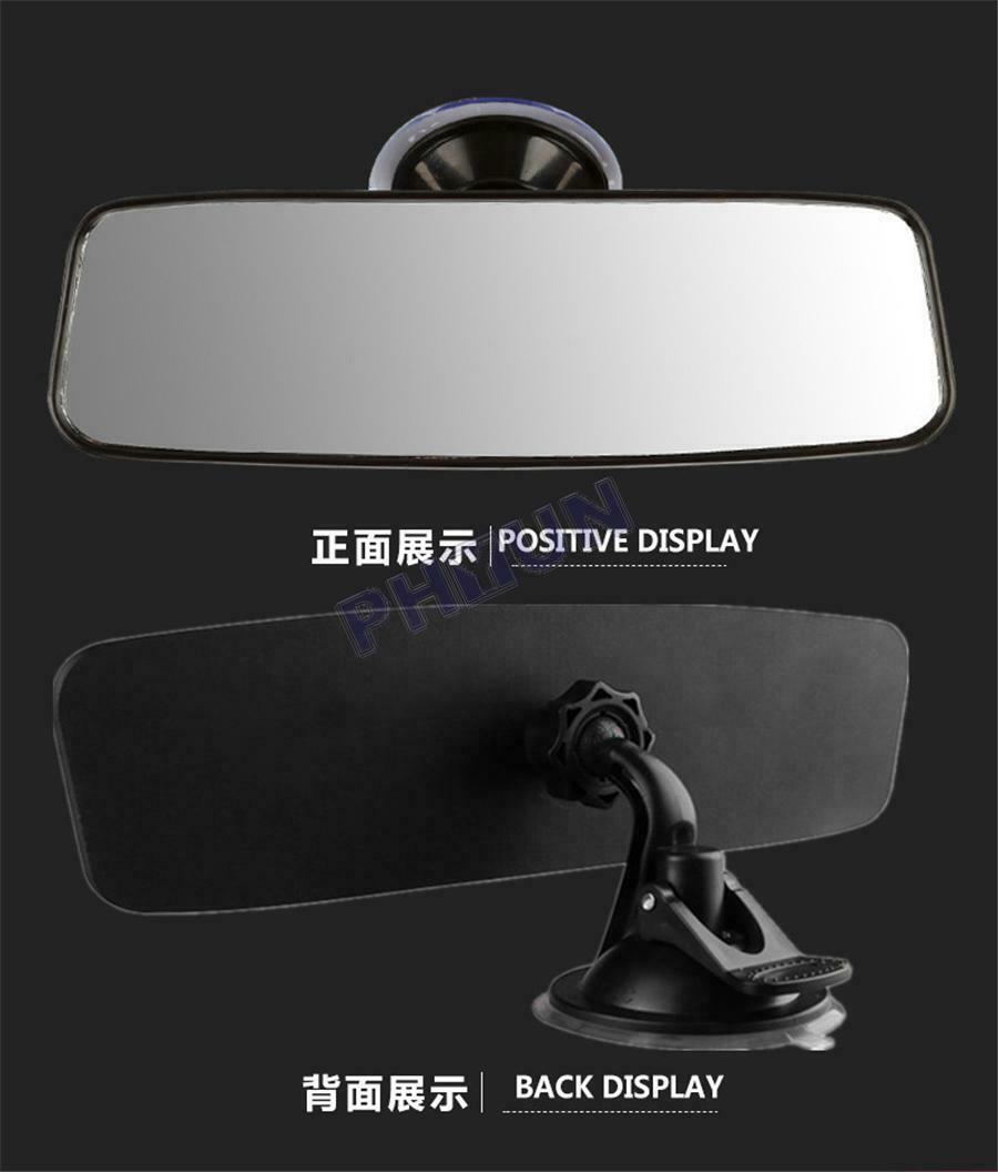 Auto Car Wide Flat Interior Rear View Suction Clip On Rearview Mirror Universal