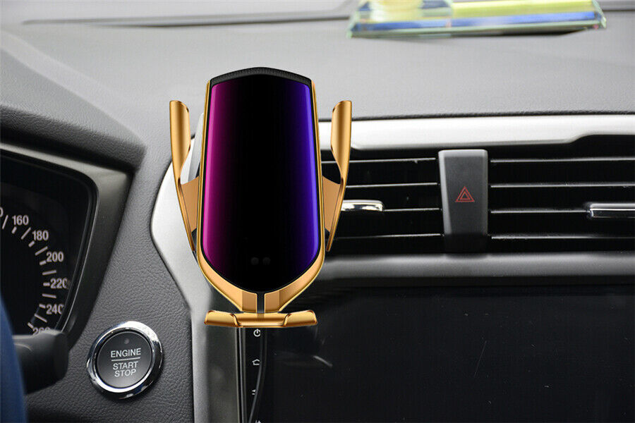 Qi Wireless Charger Automatic Clamping phone Holder Car APP Positioning Finder