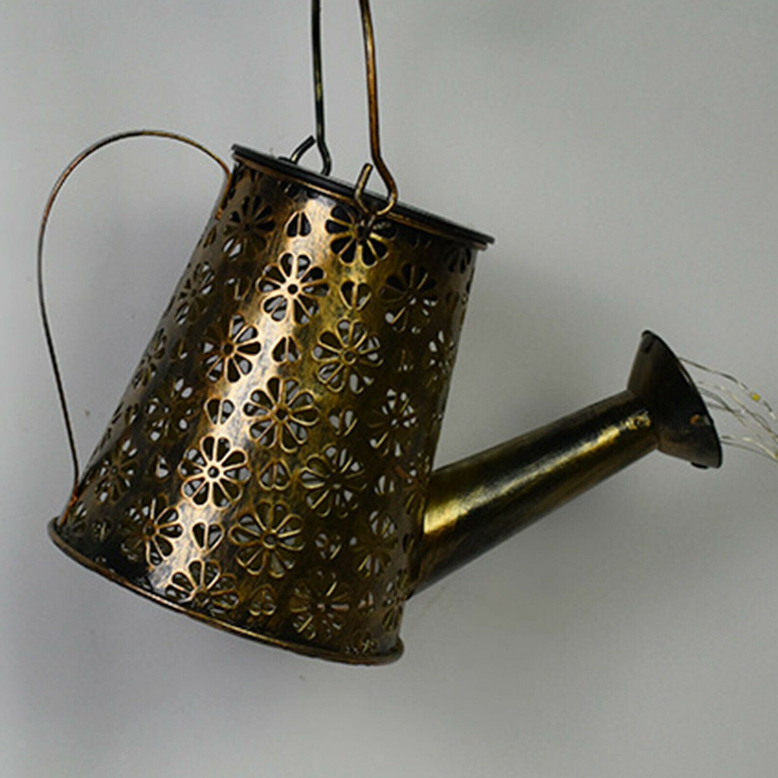Vine Solar LED Watering Can Lights Waterproof Outdoor Garden Art String Lamp