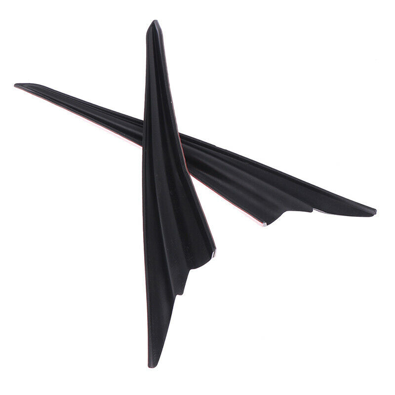2Pcs Universal Car Front Bumper Lip Rubber Fin Splitter Spoiler Body Stic.l8