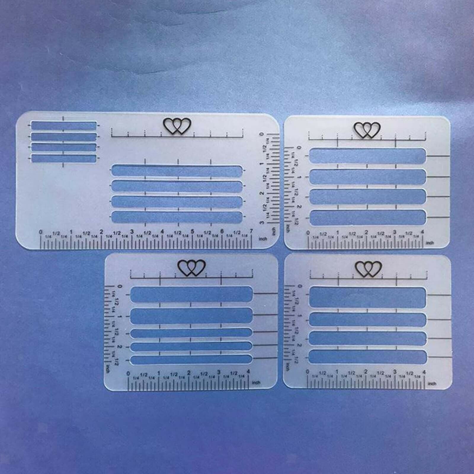4pcs Envelope Address Guide Stencils Lettering Straight Template