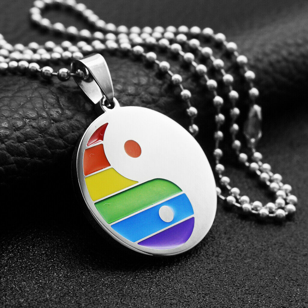 Stainless Steel Yin Yang Pendant Necklace Unisex Jewelry