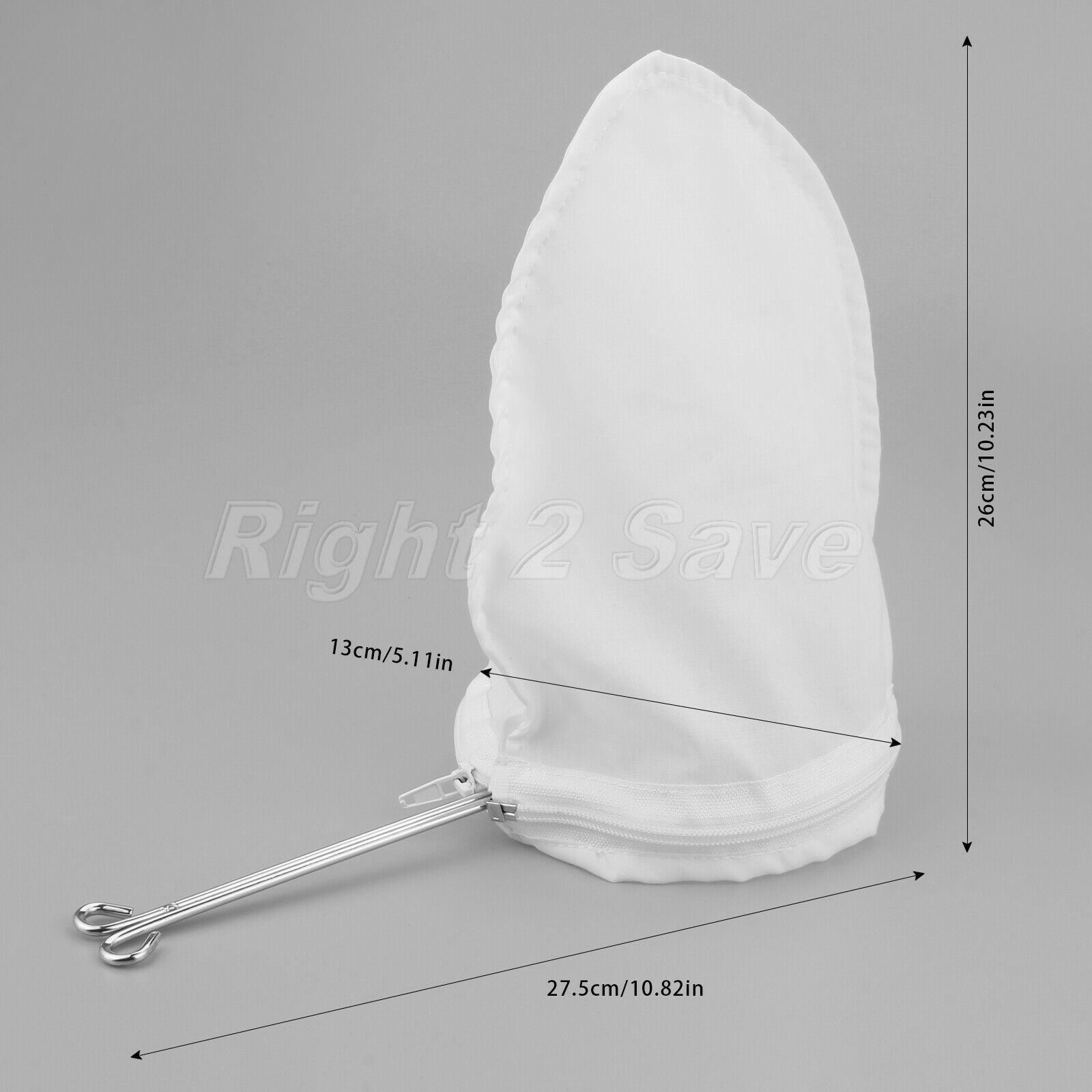 Tea Coffee Reusable Cotton Cloth Filter Strainer Bag with Stainless Steel Ring