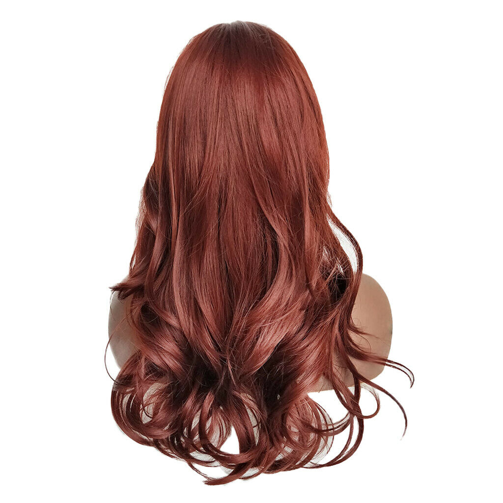 Side Part 18" Long Curly Hair Synthetic Wavy Wig for Women