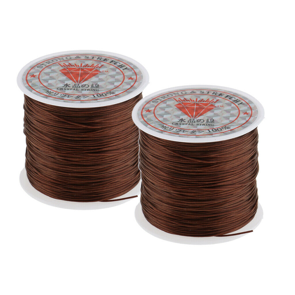 2Pcs Elastic Wig Weaving Braiding Thread Craft Sewing String Cord 60 Meters