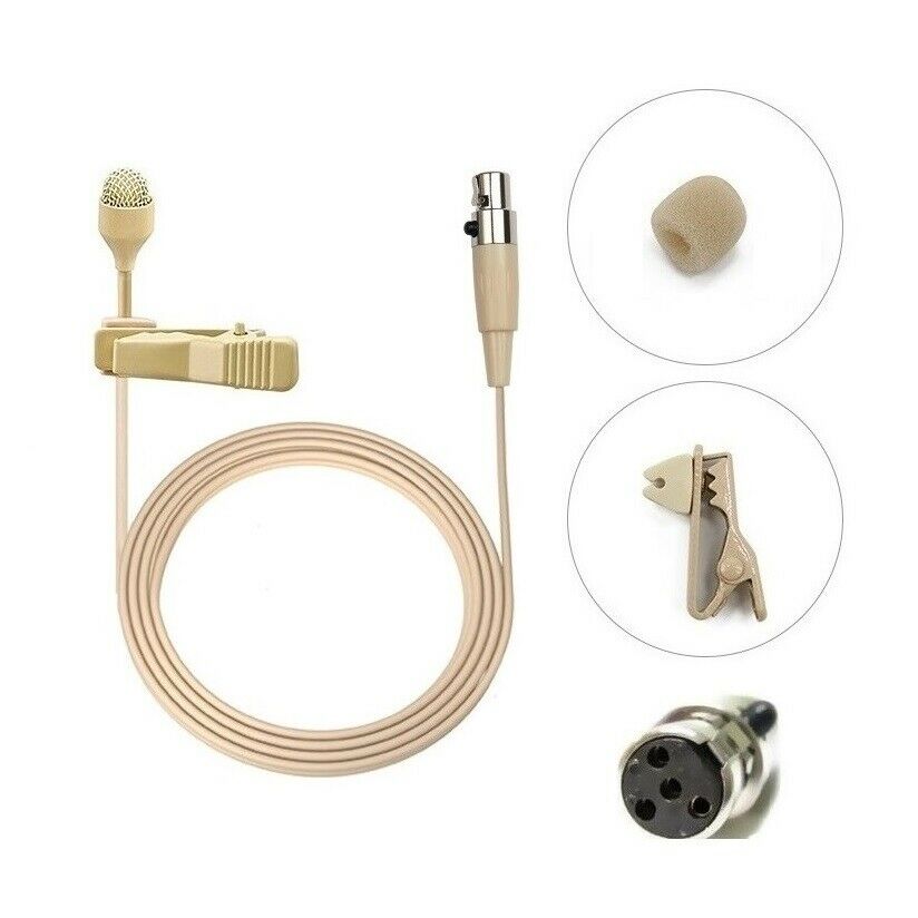 Professional Lavalier Lapel Microphone 4 Pins xlr For Shure UHF Wireless System