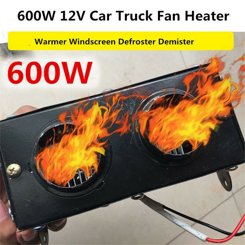 12V 600W Portable Car SUV Truck Fan Heater Warmer Windscreen Defroster Demister