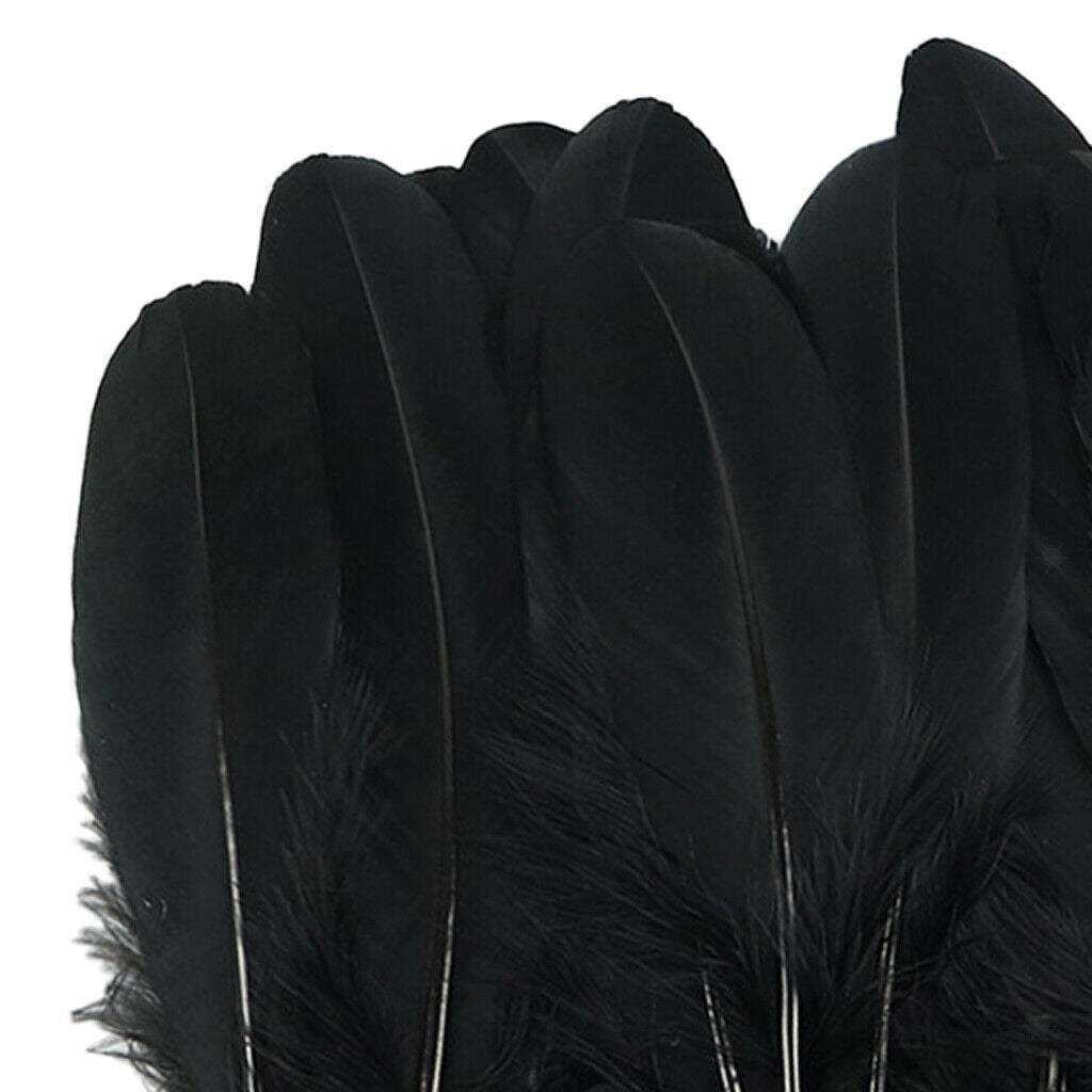 50x 4-8inch Black Rooster Tail Feathers For Wedding Millinery Card Art Craft