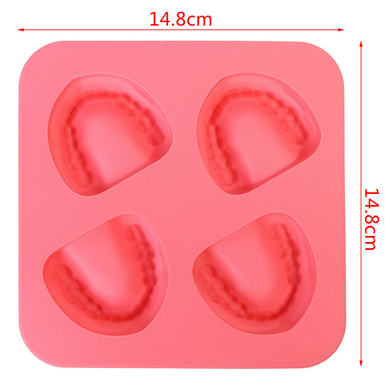 Denture Shaped Ice Cube Tray Silicone Ice Trays/Chocolate Molds Baking Mo.l8