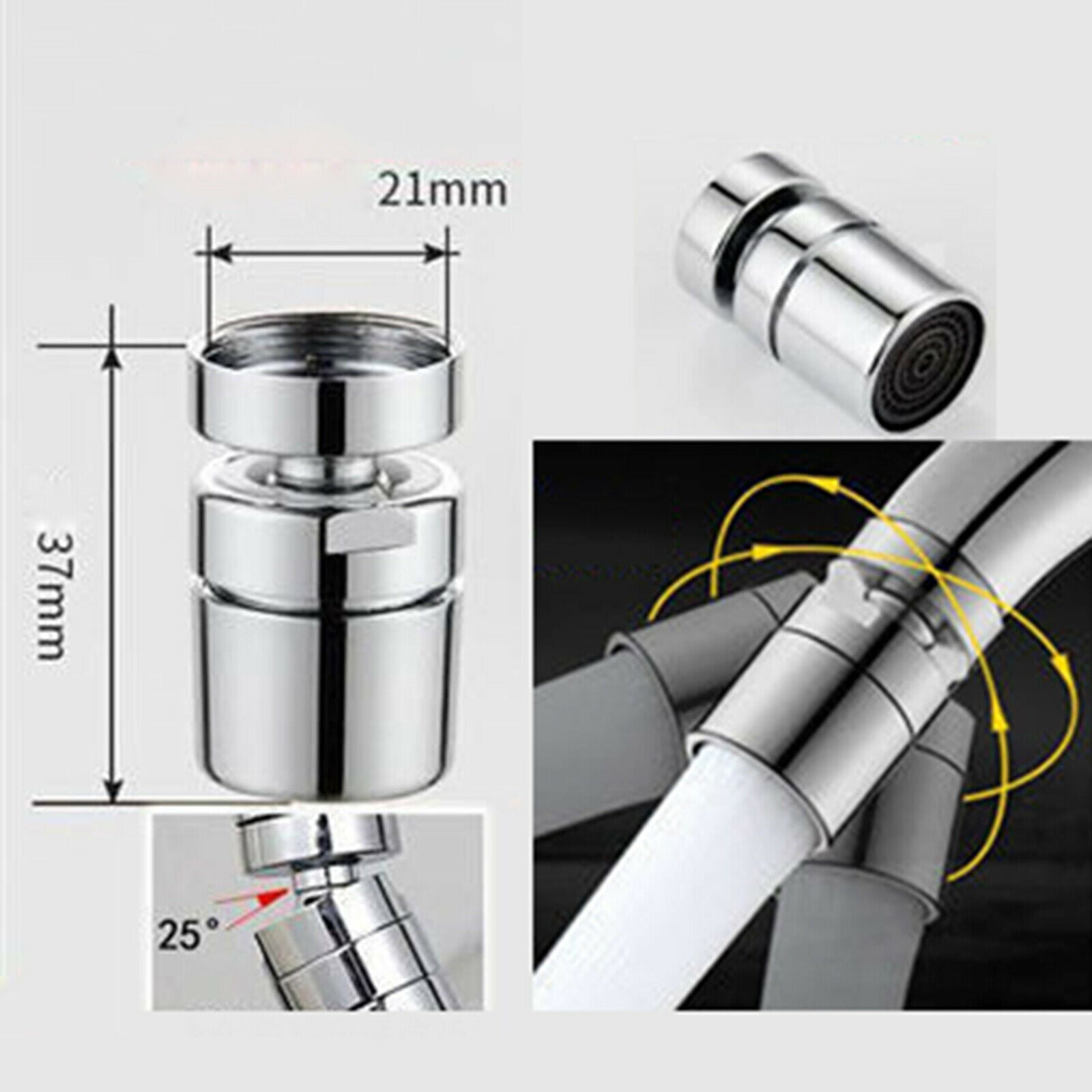 720° Rotating Faucet Toilet Tap Head Water Saving Nozzle Extender Adapter