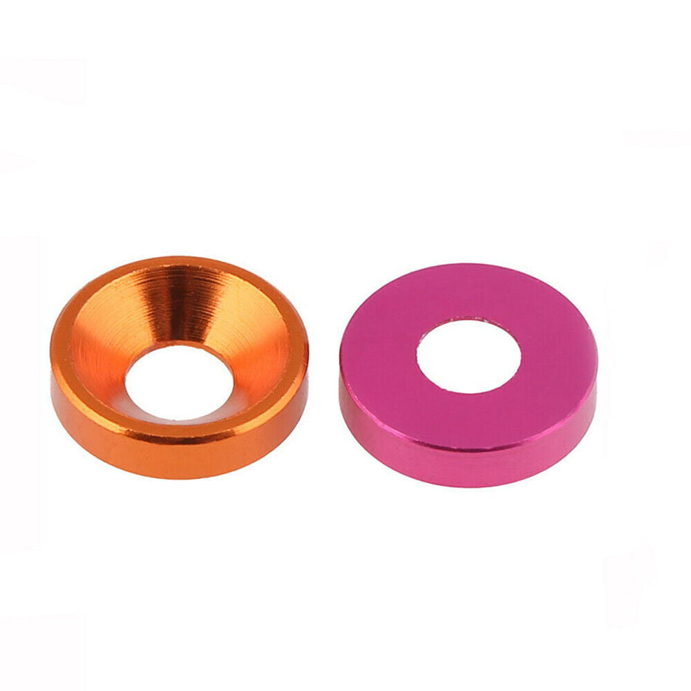 M4 Countersunk Head Washers Gaskets Aluminum Alloy Anodized 11-Colors,each 5pcs
