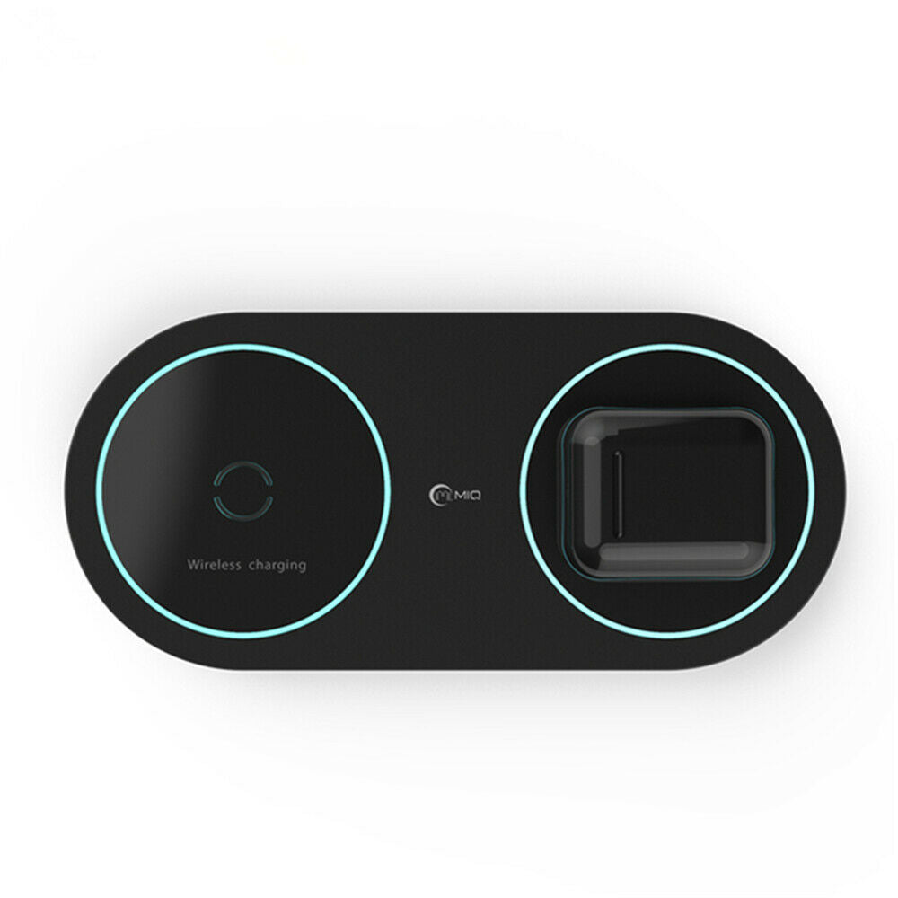 2in1 Wireless Charging Pad Fast Charger For All Qi-Enabled Phone For AirPods Pro