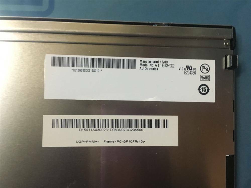11.6" AUO 1366×768 Resolution Lcd Screen Panel A116XW02 V0