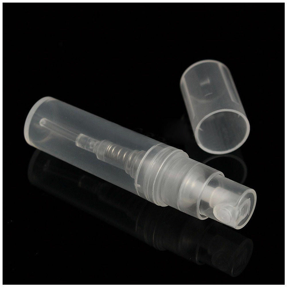 2ml Travel Empty Spray Bottle Reuse Transparent Plastic Perfume 50pcs