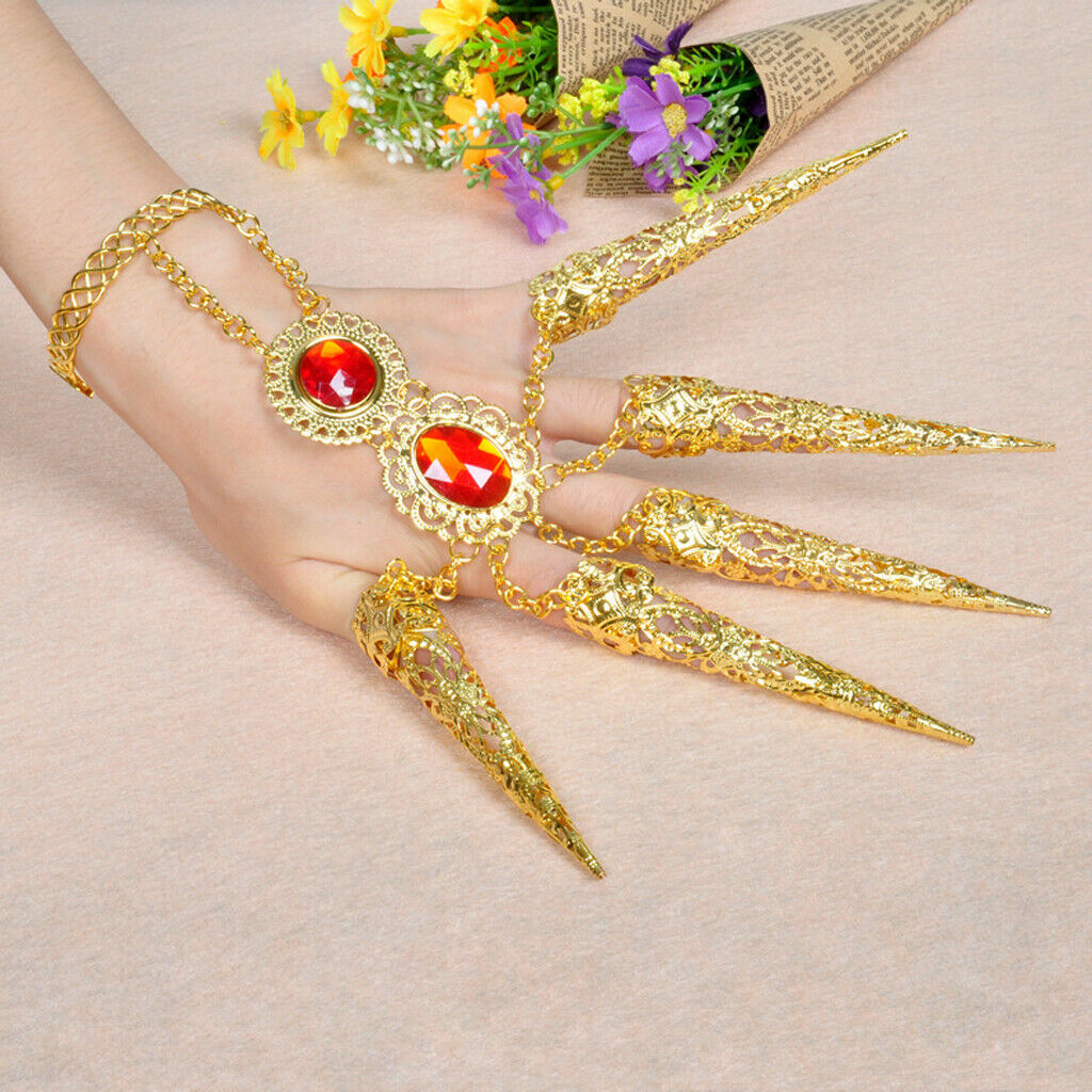 Belly Dance Long Fingernail Bracelet Gypsy Egyptian Jewelry Dancing Tools
