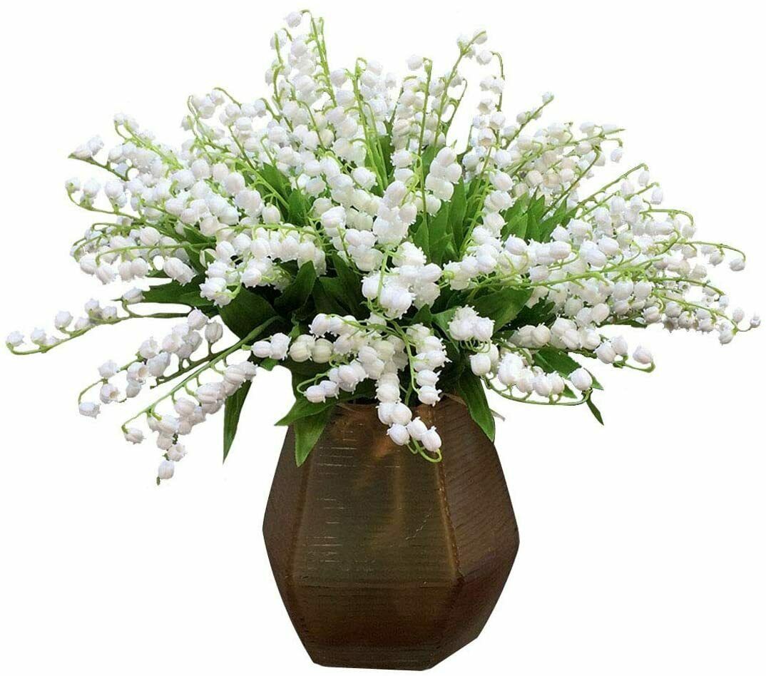 10 Pcs Lily of The Valley Artificial Flowers Wind Chime Orchid Wedding Flowers