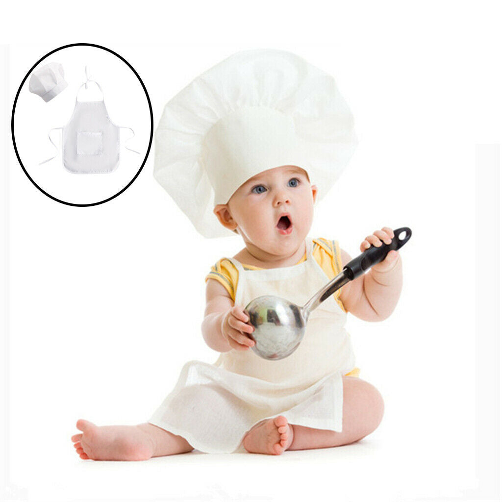 Cotton Baby Newborn Photography Prop Pretend Chef Apron Set Boy Small