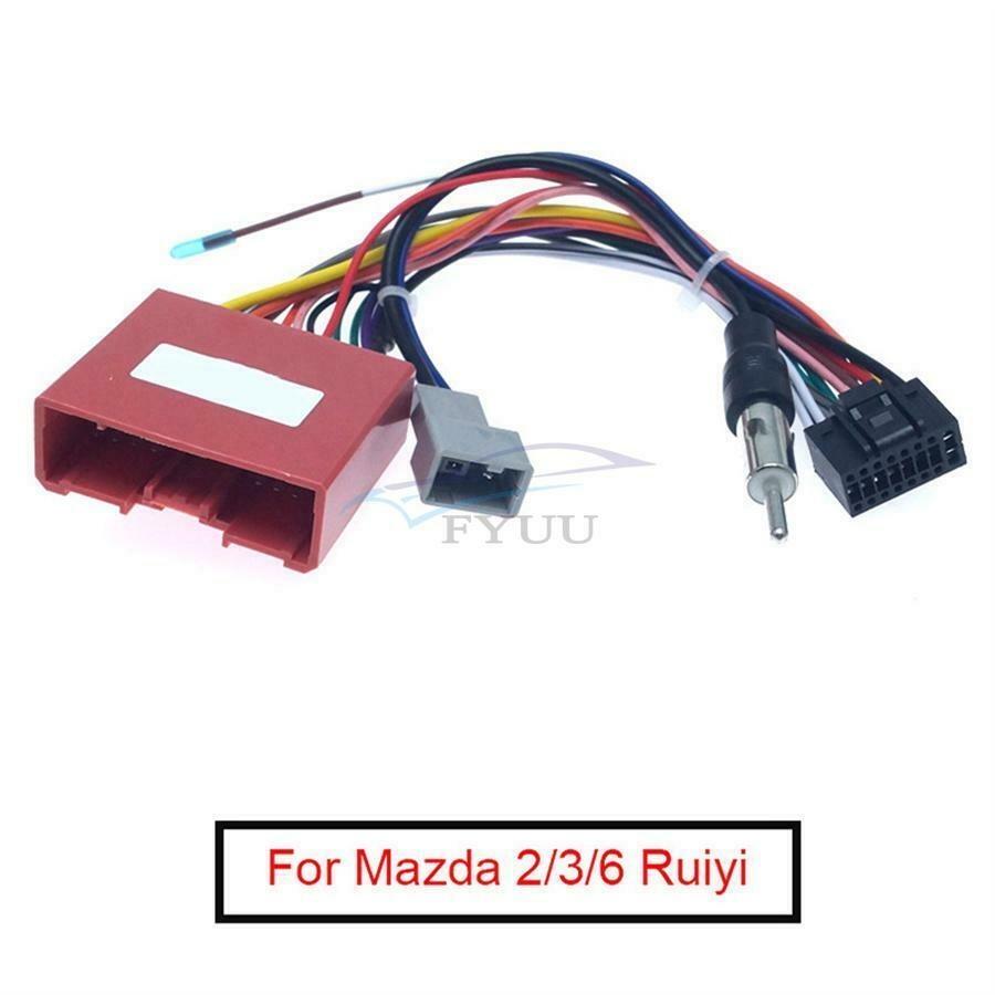 For Mazda 2/3/6 2008+ 1Set 16PIN Car Aftermarket Radio Audio Power Cable Adaptor