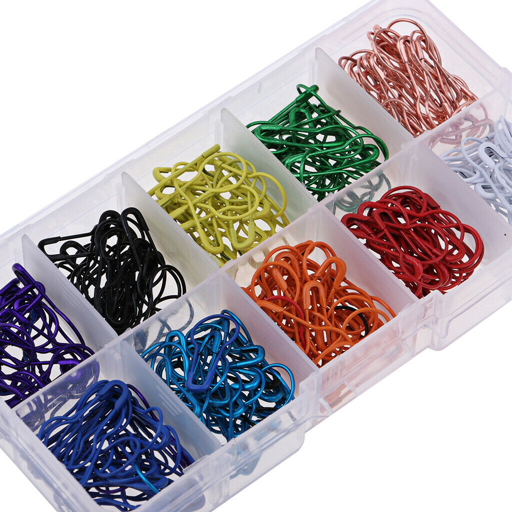300x Mixed Color Bulb Pins Gourd Safety Pins Metal Calabash Pins Storage Box