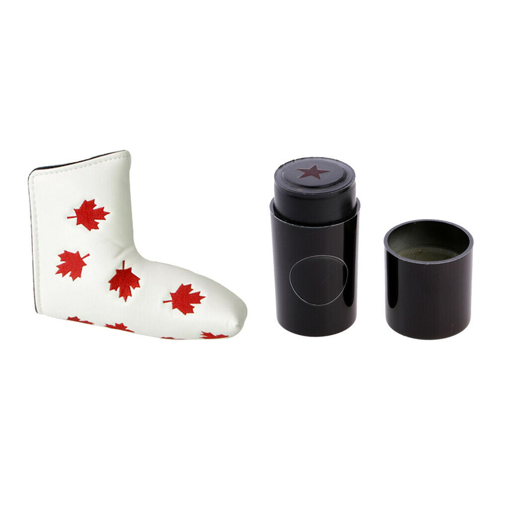 Golf Blade Putter Headcover Magnetic White Ball Stamp Stamper Keepsake Gift