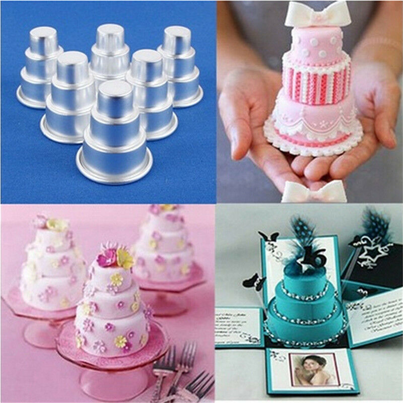 DIY Mini 3-Tier Cupcake Pudding Chocolate Cake Mold Baking Pan Mould Part.l8